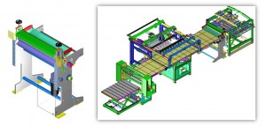 Machines for construction of laminating paper-wrapped boxes and cardboard, micro-movements with different types of engines
