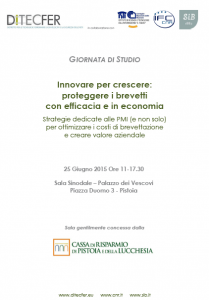 Giornata di studio - Innovare per crescere: proteggere i brevetti con efficacia ed in economia